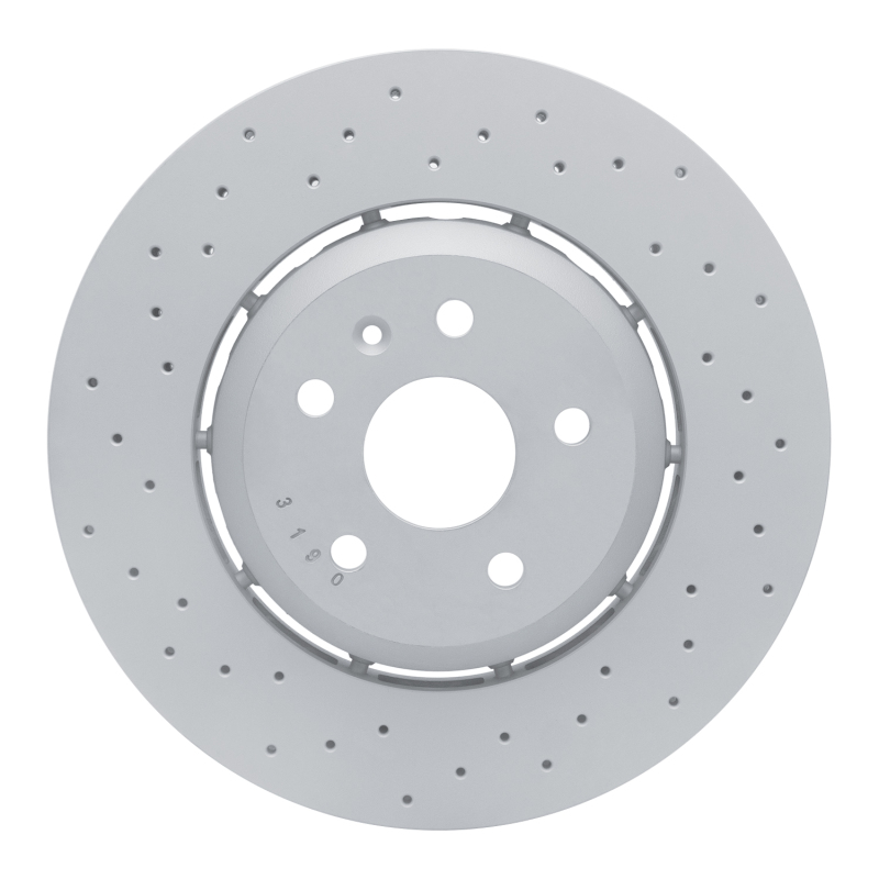 Saab 9-5 Brake Rotor (1) - Front - R1 Concepts - Drilled Carbon Alloy GeoMET - 2011